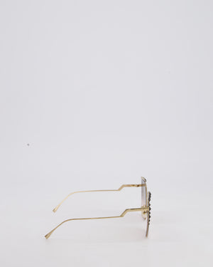 Fendi Brown Gradient FF 0259/S Embellished Oversized Sunglasses