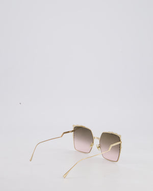 Fendi Brown Gradient FF 0259/S Embellished Oversized Sunglasses