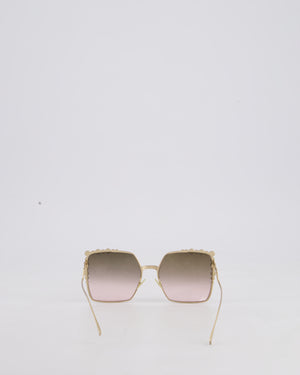 Fendi Brown Gradient FF 0259/S Embellished Oversized Sunglasses