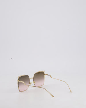 Fendi Brown Gradient FF 0259/S Embellished Oversized Sunglasses