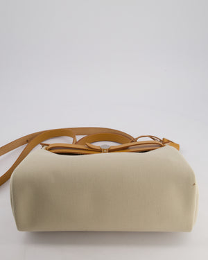*FIRE PRICE* Hermès Herbag Zip Retourne 31 Bag in Ecru Toille H Canvas, Naturel Vache Hunter Leather with Palladium Hardware