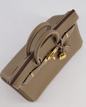 Hermès Birkin 25 Retourne Bag in Etoupe Togo Leather with Gold Hardware