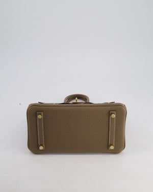 Hermès Birkin 25 Retourne Bag in Etoupe Togo Leather with Gold Hardware
