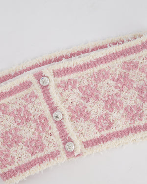 Chanel Pink & White Patterned Mini Bandeau Top Size FR 34 (UK 6)