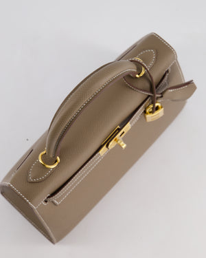 Hermès Kelly 25 Sellier Bag in Etoupe Epsom Leather and Gold Hardware