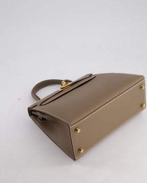Hermès Kelly 25 Sellier Bag in Etoupe Epsom Leather and Gold Hardware