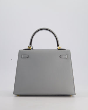 Hermès Kelly 25cm Bag in Bleu Glacier Epsom Leather with Gold Hardware