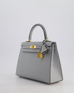 Hermès Kelly 25cm Bag in Bleu Glacier Epsom Leather with Gold Hardware