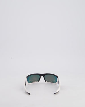 Prada Linea Rossa Impavid White Sunglasses with Red Logo Detail