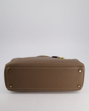 Hermès Kelly 40cm Retourne Bag in Etoupe Togo Leather with Gold Hardware