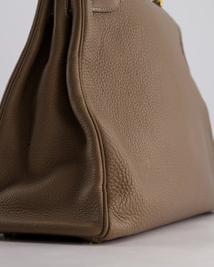 Hermès Kelly 40cm Retourne Bag in Etoupe Togo Leather with Gold Hardware