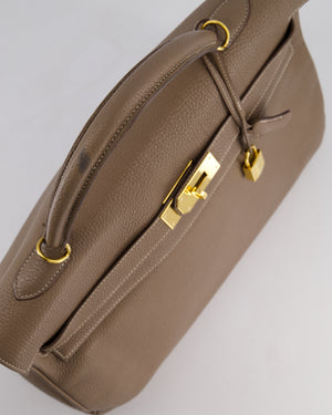 Hermès Kelly 40cm Retourne Bag in Etoupe Togo Leather with Gold Hardware