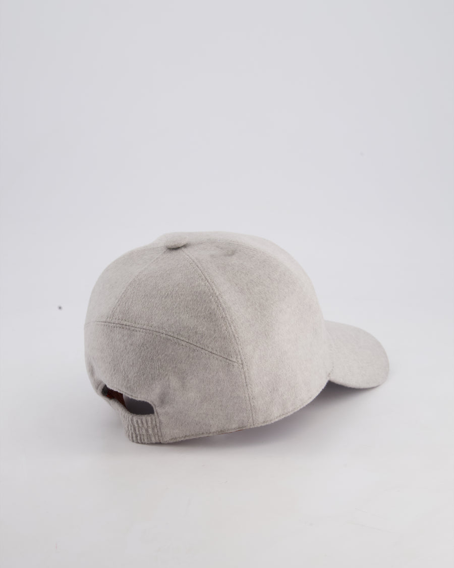 Loro Piana Grey Storm System Cashmere Cap Size L