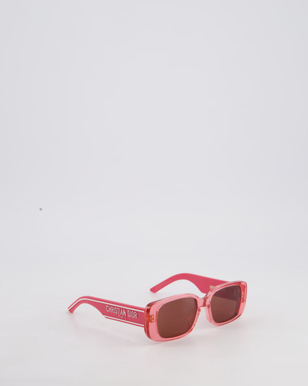 Christian Dior Wildior Two-Toned Pink Transparent Square Sunglasses
