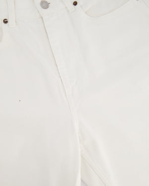 Celine White Wash Denim Straight Jeans Size 29 (UK 12)
