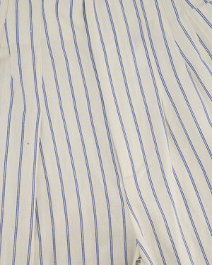 Jacquemus Blue Striped Wide-Leg High Waist Trousers Size FR 36 (UK 8)
