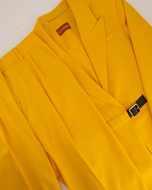 Altuzarra Yellow Suit Jacket and Straight Leg Trousers Set Size FR 40 (UK 12)
