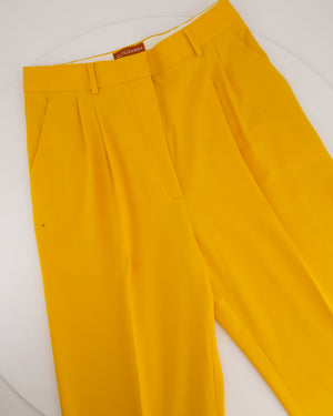 Altuzarra Yellow Suit Jacket and Straight Leg Trousers Set Size FR 40 (UK 12)