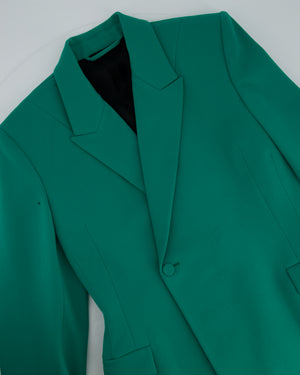 Balenciaga Emerald Green Suit Jacket and Straight Leg Trousers Set Size FR 36 (UK 8)