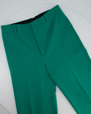 Balenciaga Emerald Green Suit Jacket and Straight Leg Trousers Set Size FR 36 (UK 8)