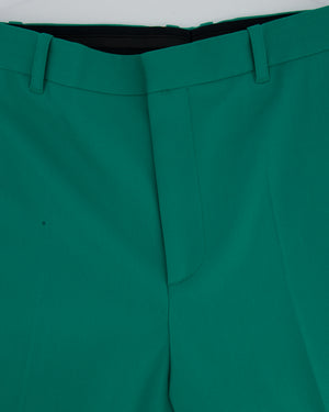 Balenciaga Emerald Green Suit Jacket and Straight Leg Trousers Set Size FR 36 (UK 8)