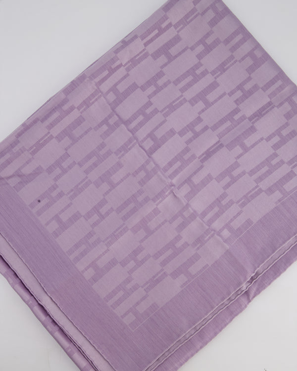 Hermès Pastel Purple Faconnee Grand H Silk Blend Scarf 70x180