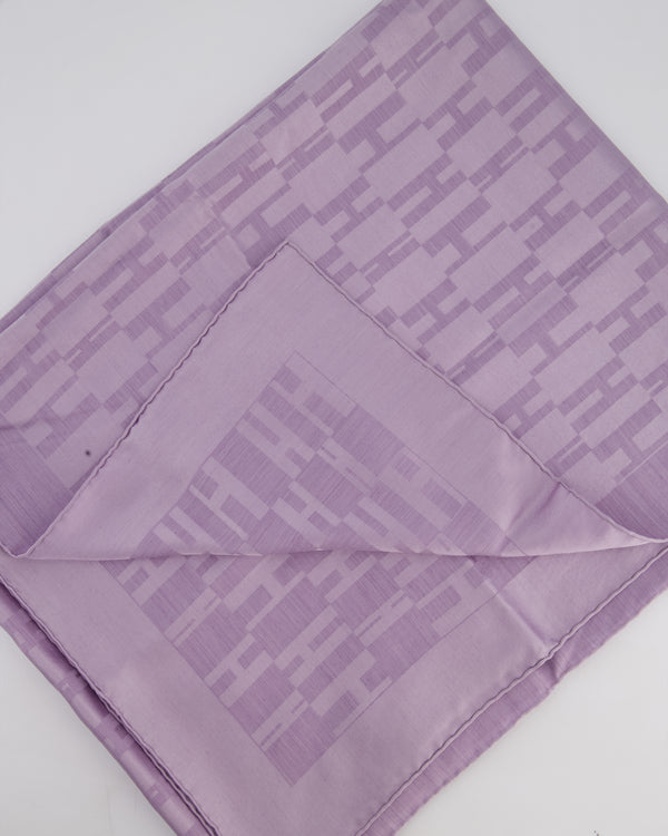 Hermès Pastel Purple Faconnee Grand H Silk Blend Scarf 70x180