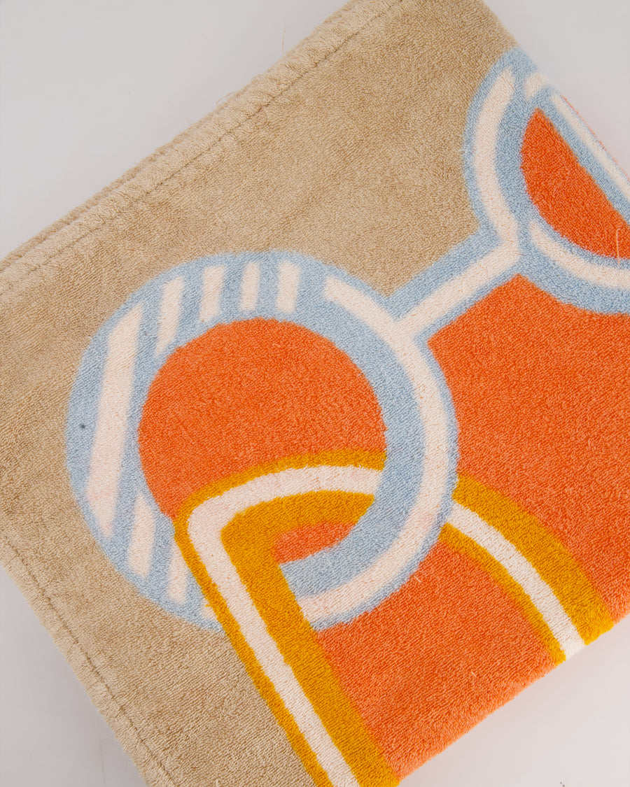 Hermès Orange Do Re Boucles Towel Size 150cm x 90cm