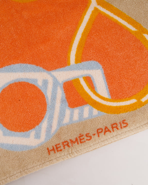 Hermès Orange Do Re Boucles Towel Size 150cm x 90cm
