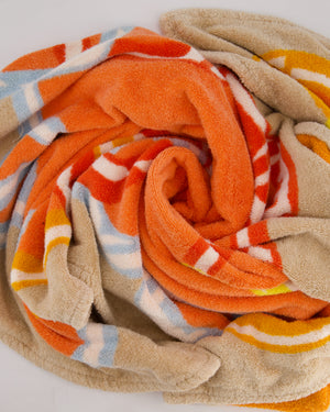 Hermès Orange Do Re Boucles Towel Size 150cm x 90cm