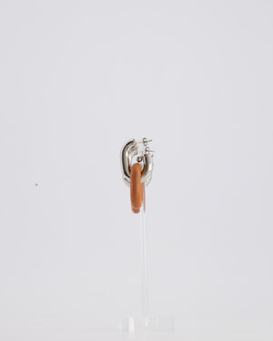 Paco Rabanne Chain Link Drop Earrings with Lambskin Detail