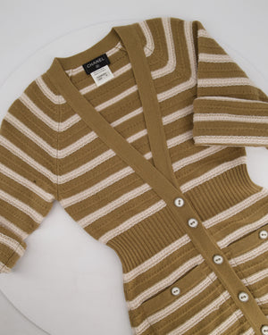 Chanel SS/15 Striped Two Piece Body & Cardigan Set with Pocket Detail Size FR 36 (UK 8)