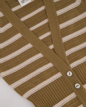 Chanel SS/15 Striped Two Piece Body & Cardigan Set with Pocket Detail Size FR 36 (UK 8)