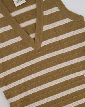 Chanel SS/15 Striped Two Piece Body & Cardigan Set with Pocket Detail Size FR 36 (UK 8)