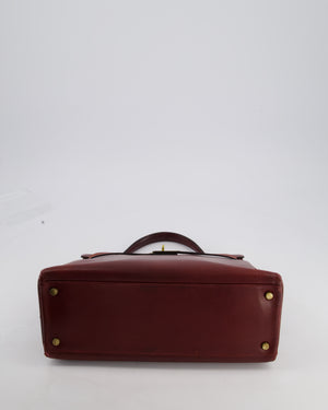 *FIRE PRICE* Hermès Vintage Kelly 32 Bag in Rouge H Box Leather with Gold Hardware