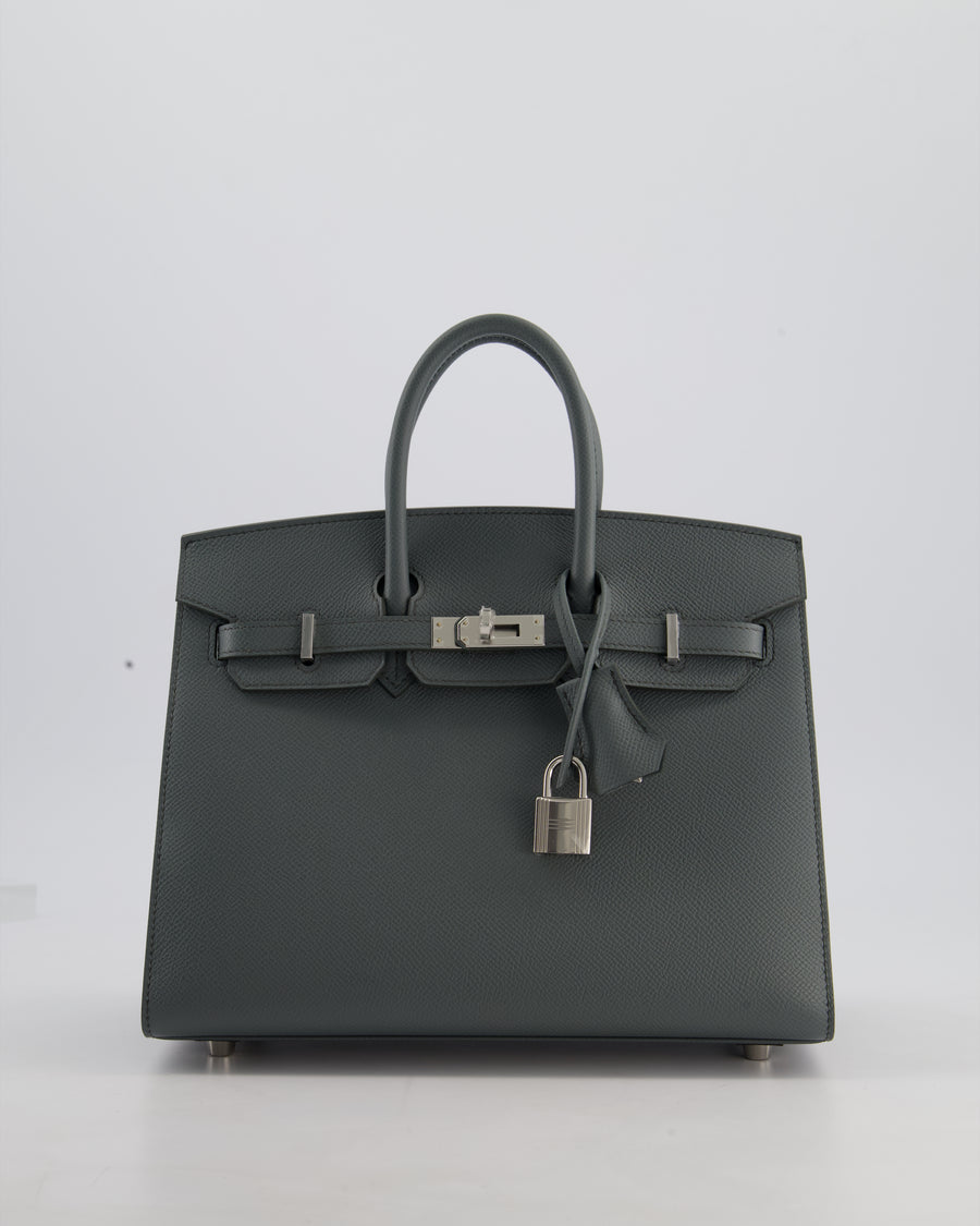 Hermès Birkin 25cm Sellier Bag in Vert Amande Togo Leather with Palladium Hardware