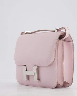 *FIRE PRICE* Hermès Constance III Mini 18cm Miroir Bag in Pauve Pale Swift Leather with Palladium Hardware