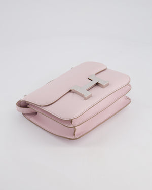 *FIRE PRICE* Hermès Constance III Mini 18cm Miroir Bag in Pauve Pale Swift Leather with Palladium Hardware