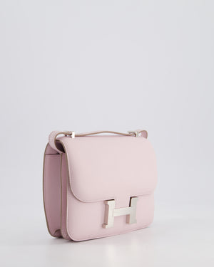 *FIRE PRICE* Hermès Constance III Mini 18cm Miroir Bag in Pauve Pale Swift Leather with Palladium Hardware