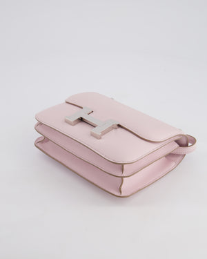 *FIRE PRICE* Hermès Constance III Mini 18cm Miroir Bag in Pauve Pale Swift Leather with Palladium Hardware
