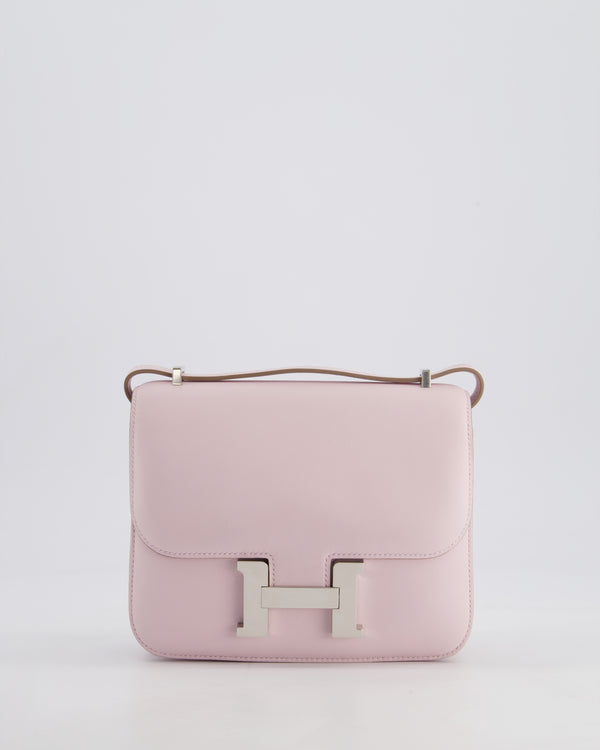 *FIRE PRICE* Hermès Constance III Mini 18cm Miroir Bag in Pauve Pale Swift Leather with Palladium Hardware
