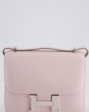 *FIRE PRICE* Hermès Constance III Mini 18cm Miroir Bag in Pauve Pale Swift Leather with Palladium Hardware
