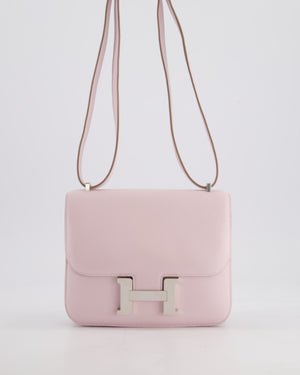 *FIRE PRICE* Hermès Constance III Mini 18cm Miroir Bag in Pauve Pale Swift Leather with Palladium Hardware