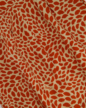 Yves Saint Laurent Vintage Beige, Red Lip Print Silk A-Line Mini Skirt Size FR 38 (UK 10)