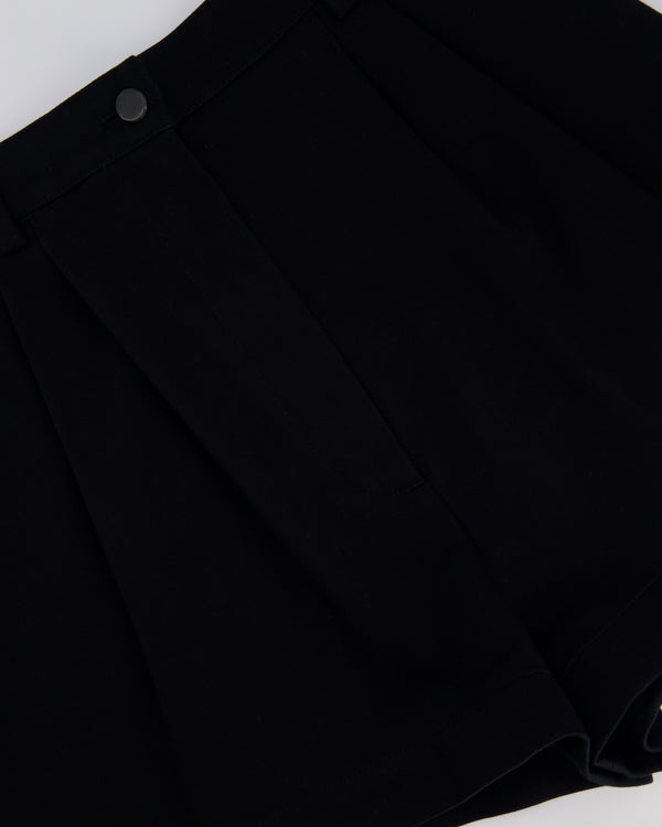 Alaia Black Tailored High Waist Cotton Shorts Size FR 38 (UK 10)
