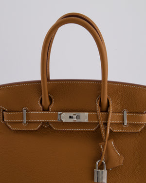 Hermès Birkin Bag 30cm Retourne in Gold Togo Leather with Palladium Hardware
