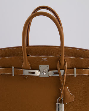 Hermès Birkin Bag 30cm Retourne in Gold Togo Leather with Palladium Hardware