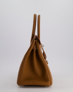 Hermès Birkin Bag 30cm Retourne in Gold Togo Leather with Palladium Hardware