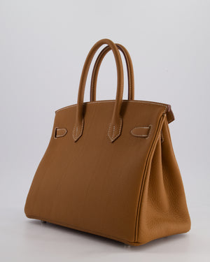 Hermès Birkin Bag 30cm Retourne in Gold Togo Leather with Palladium Hardware