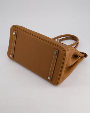 Hermès Birkin Bag 30cm Retourne in Gold Togo Leather with Palladium Hardware